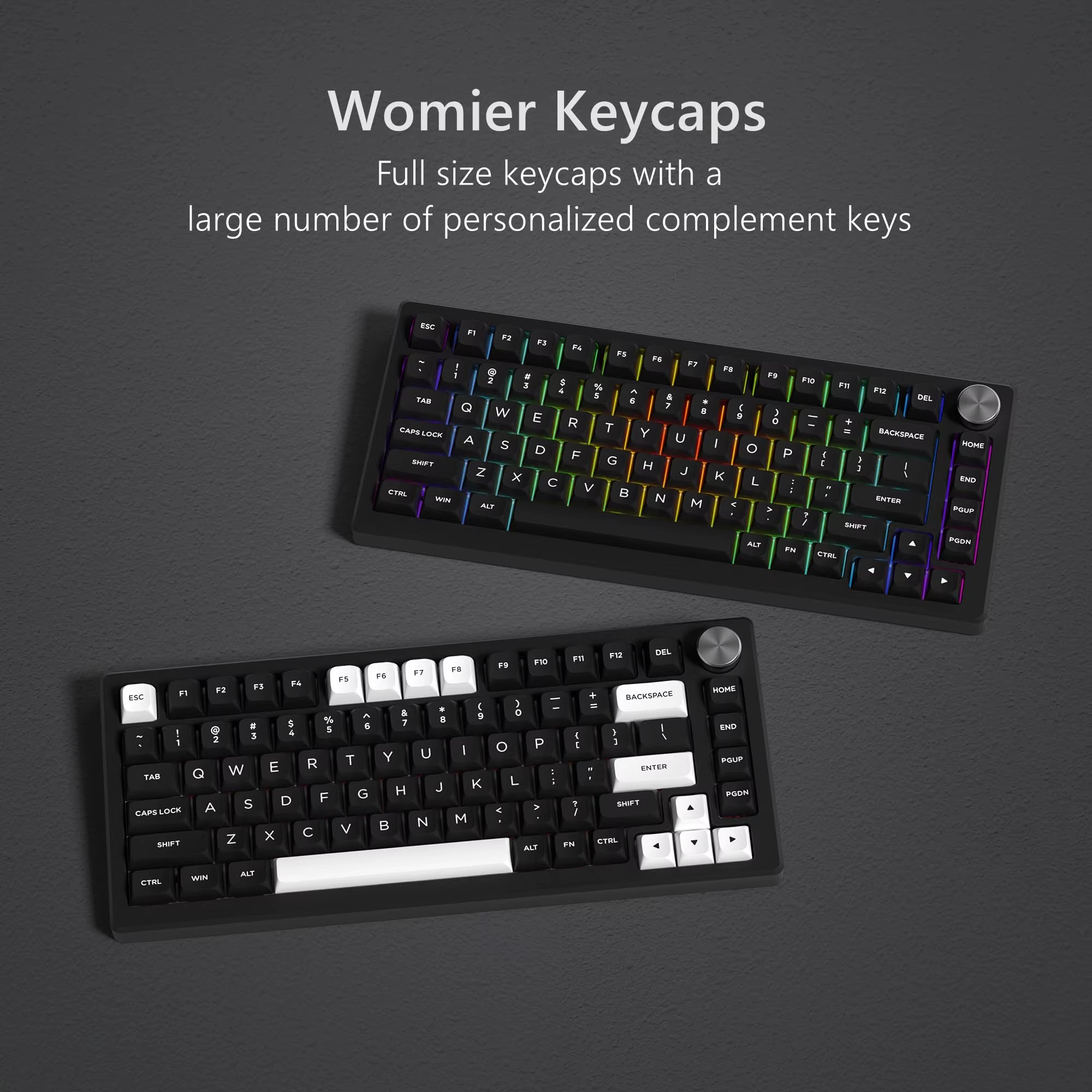 189 Keys ISA Profile Minimalist Keyboard Keycaps WOB BOW Double Shot PBT Keycaps for Gateron Cherry MX Switches Gaming Keyboard