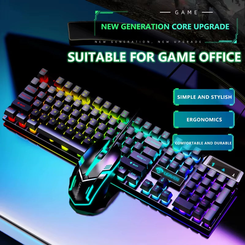 Computer Gaming Keyboard and Mouse Set USB Wired Backlight PC Keyboard Mouse Combos