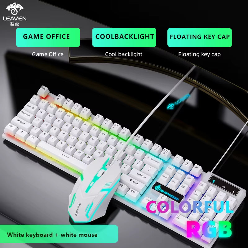 Computer Gaming Keyboard and Mouse Set USB Wired Backlight PC Keyboard Mouse Combos
