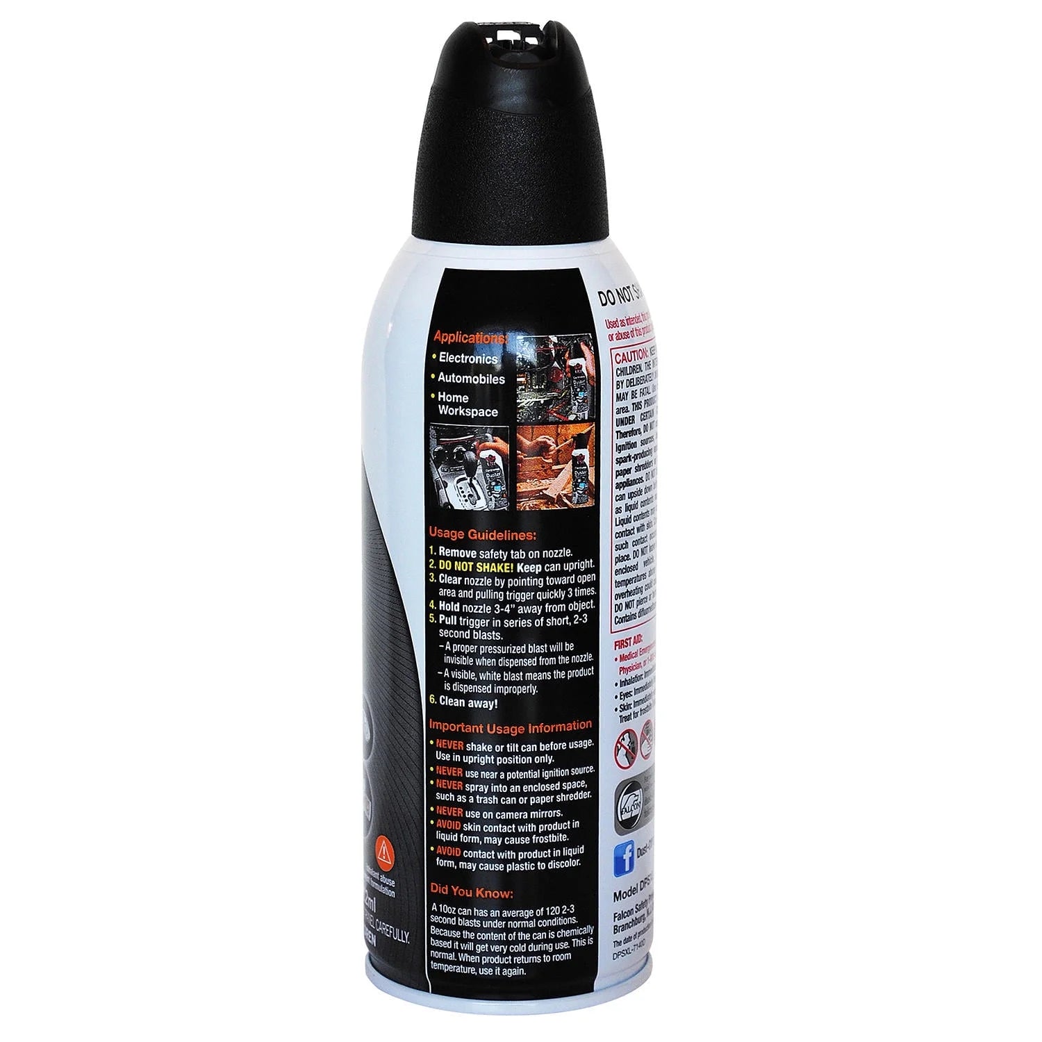 2 Pack | Falcon  Compressed Gas Duster (10Oz., 4 Pack)