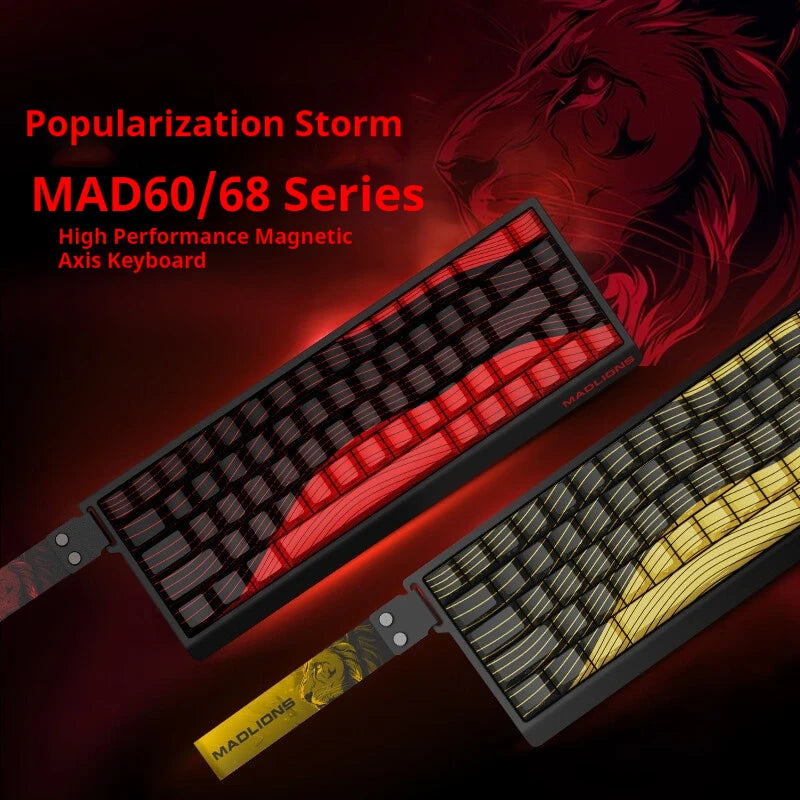 Madcatz Mad60 Mad68 HE 8K Mechanical Keyboard Magnetic Switch Wired 60% 68% Gaming Keyboards Rapid Trigger Rgb Customs Keyboards
