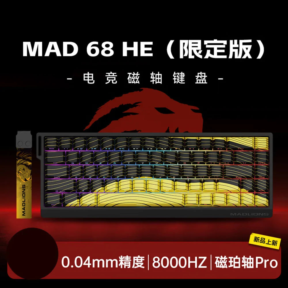 Madcatz Mad60 Mad68 HE 8K Mechanical Keyboard Magnetic Switch Wired 60% 68% Gaming Keyboards Rapid Trigger Rgb Customs Keyboards